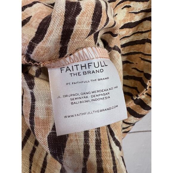 EUC FAITHFULL THE BRAND Sz S/4 DE CHRISTIN SMOCKED ANIMAL PRINT WYLDIE DRESS - Picture 4 of 6